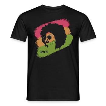 Juneteenth 1865 Afroamerikaner Afrikanische Frau - Männer T-Shirt - Schwarz - Vorne - AI Model Male 178 light (178cm)