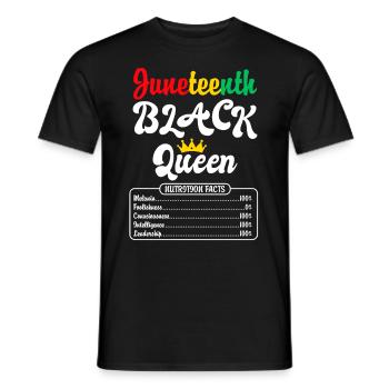 Juneteenth Black Queen Afrikanische Frau - Männer T-Shirt - Schwarz - Vorne - AI Model Male 178 light (178cm)