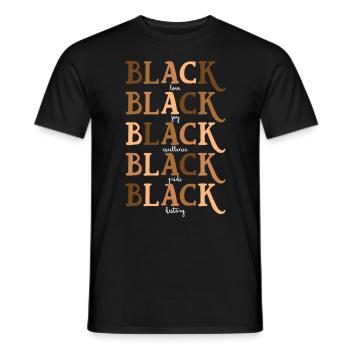 Noir fier couleur de peau foncée Afro Amérique Afrique - T-shirt homme - noir - Devant - AI Model Male 178 light (178cm)