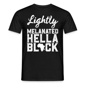 Noir Couleur de peau foncée 100% mélanine Afrique - T-shirt homme - noir - Devant - AI Model Male 178 light (178cm)