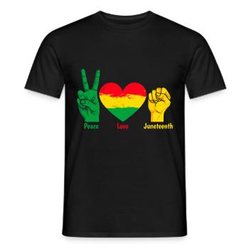 Celebrate Juneteenth America African Woman - Men's T-Shirt - black - Front - AI Model Male 178 light (178cm)