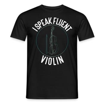 Violoniste Je parle couramment - T-shirt homme - noir - Devant - AI Model Male 178 light (178cm)
