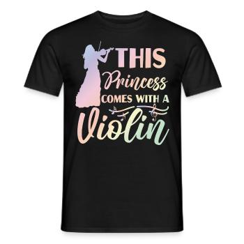 Violin Violinist Girl This - Männer T-Shirt - Schwarz - Vorne - AI Model Male 178 light (178cm)