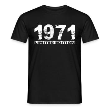 Edition limitée 1971 - T-shirt homme - noir - Devant - AI Model Male 178 light (178cm)