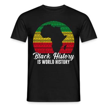 Black History is World History Geschichte Afrika - Männer T-Shirt - Schwarz - Vorne - AI Model Male 178 light (178cm)