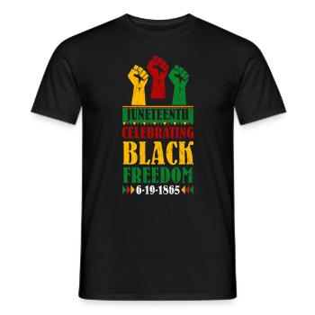 Juneteenth Freedom Black History America Africa - T-shirt homme - noir - Devant - AI Model Male 178 light (178cm)
