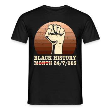 Mois de l’histoire des Noirs Histoire des États-Unis Afrique - T-shirt homme - noir - Devant - AI Model Male 178 light (178cm)