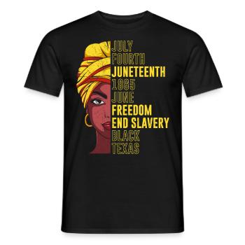 Celebrate Juneteenth America African Woman - Men's T-Shirt - black - Front - AI Model Male 178 light (178cm)