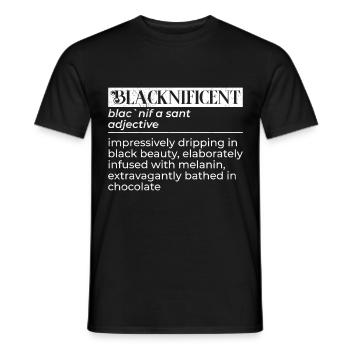 Blacknificient Afro fier couleur de peau foncée Afrique - T-shirt homme - noir - Devant - AI Model Male 178 light (178cm)