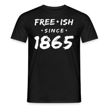 Juneteenth free since 1865 Black History USA Africa - Men's T-Shirt - black - Front - AI Model Male 178 light (178cm)