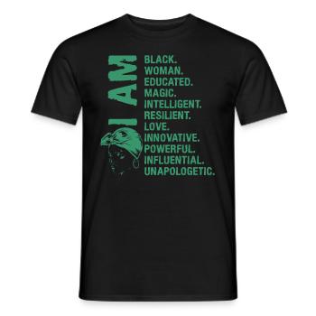 Je suis Noir Histoire Femme noire Femme africaine - T-shirt homme - noir - Devant - AI Model Male 178 light (178cm)