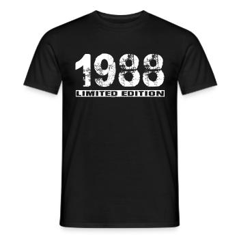Édition limitée 1988 - T-shirt homme - noir - Devant - AI Model Male 178 light (178cm)