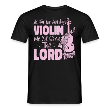 Violoniste Violoniste Jesus Faith - T-shirt homme - noir - Devant - AI Model Male 178 light (178cm)