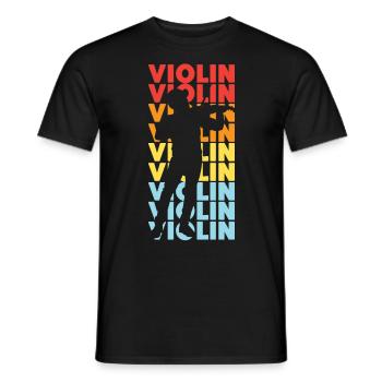 Violin Violinist Retro Vintage - Männer T-Shirt - Schwarz - Vorne - AI Model Male 178 light (178cm)