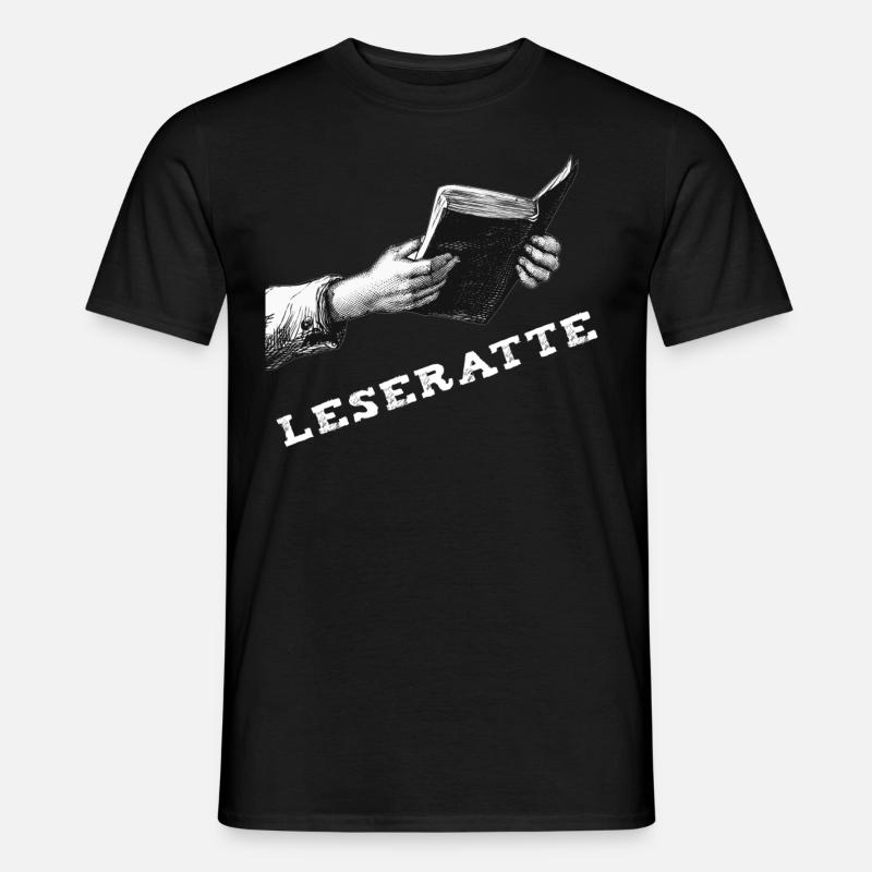 Buch – Leseratte - Männer T-Shirt - Schwarz