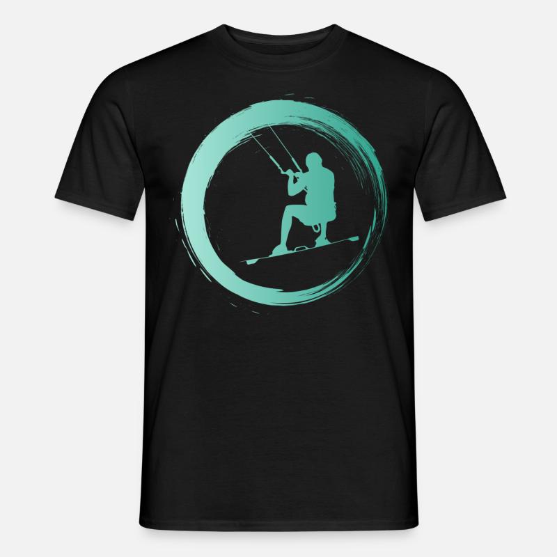 Sporty Hobby Leidenschaft Kiteboard - Männer T-Shirt - Schwarz