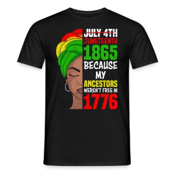 Celebrate Juneteenth Amerika Afrikanische Frau - Männer T-Shirt - Schwarz - Vorne - AI Model Male 178 light (178cm)