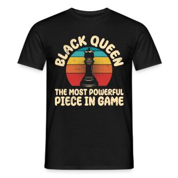 Black Queen Black History African Woman - Men's T-Shirt - black - Front - AI Model Male 178 light (178cm)
