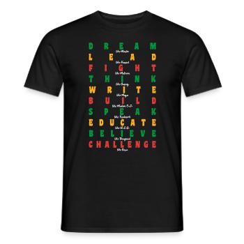 Black History Martin Luther King Africa - Men's T-Shirt - black - Front - AI Model Male 178 light (178cm)