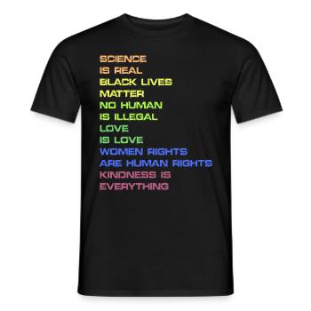Black Lives Matter Women's Rights Africa - Men's T-Shirt - black - Front - AI Model Male 178 light (178cm)