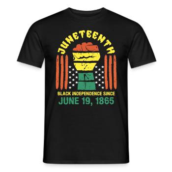 Juneteenth 1865 Black History USA Afrika - Männer T-Shirt - Schwarz - Vorne - AI Model Male 178 light (178cm)