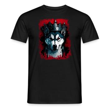 King Husky - Männer T-Shirt - Schwarz - Vorne - AI Model Male 178 light (178cm)