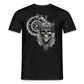 Vikings Rune nordique Vikings Valhalla Vikings - T-shirt homme - noir - Devant - AI Model Male 178 light (178cm)
