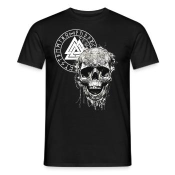 Vikings Rune nordique Vikings Valhalla Vikings - T-shirt homme - noir - Devant - AI Model Male 178 light (178cm)