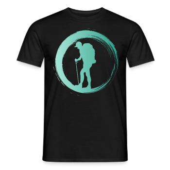 Sporty Hobby Leidenschaft Wandern - Männer T-Shirt - Schwarz - Vorne - AI Model Male 178 light (178cm)