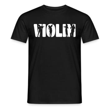 Violin Violinist Violin - Männer T-Shirt - Schwarz - Vorne - AI Model Male 178 light (178cm)