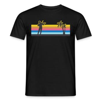 Violon Violoniste Rétro Vintage - T-shirt homme - noir - Devant - AI Model Male 178 light (178cm)
