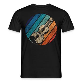Violon Violoniste Rétro Vintage - T-shirt homme - noir - Devant - AI Model Male 178 light (178cm)
