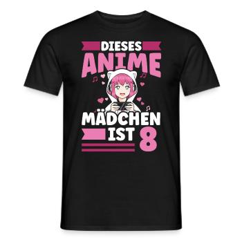diese Anime mädchen ist 8 - Kawaii Otaku Manga - Männer T-Shirt - Schwarz - Vorne - AI Model Male 178 light (178cm)