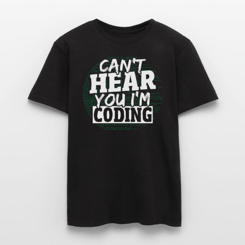 Can't Hear You I'm Coding Programming Programmer Männer T-Shirt