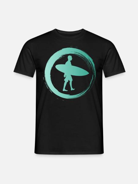 Sporty Hobby Leidenschaft Surfer - Männer T-Shirt - Schwarz