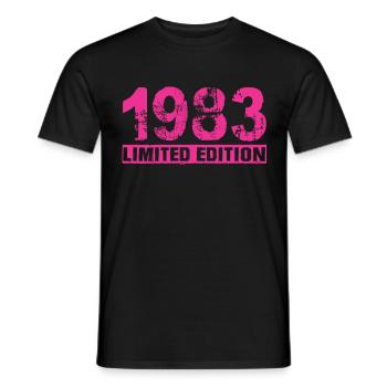 Édition limitée 1983 - T-shirt homme - noir - Devant - AI Model Male 178 light (178cm)