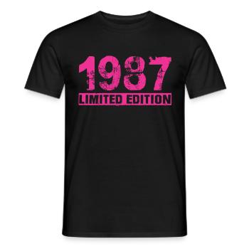 Limited Edition 1987 - Männer T-Shirt - Schwarz - Vorne - AI Model Male 178 light (178cm)
