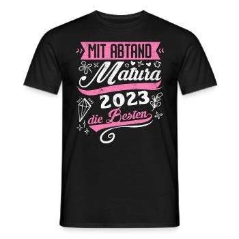Matura 2023 mit Abstand die Besten Maturanten - Männer T-Shirt - Schwarz - Vorne - AI Model Male 178 light (178cm)
