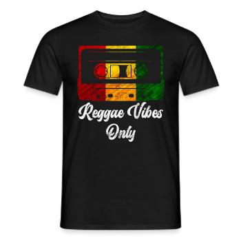 Reggae Vibes Only Reggae Afro - Männer T-Shirt - Schwarz - Vorne - AI Model Male 178 light (178cm)