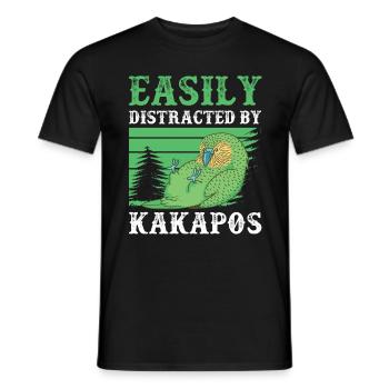 Kakapo abgelenkt durch flugunfähiger Kakapo - Männer T-Shirt - Schwarz - Vorne - AI Model Male 178 light (178cm)