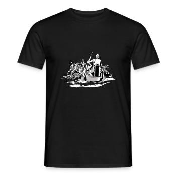 Odin Wikinger Valhalla Vikinger Boot Hammer Thor - Männer T-Shirt - Schwarz - Vorne - AI Model Male 178 light (178cm)