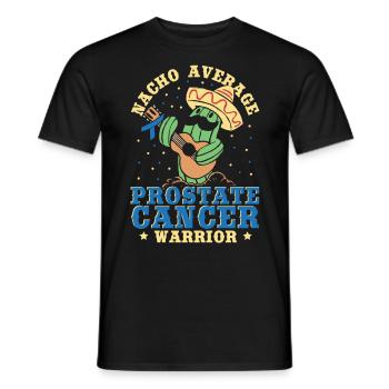 Nacho Average Prostate Cancer Warrior Light Blue - Männer T-Shirt - Schwarz - Vorne - AI Model Male 178 light (178cm)