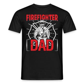 Pompier Papa Pompiers Brigade de pompiers - T-shirt homme - noir - Devant - AI Model Male 178 light (178cm)