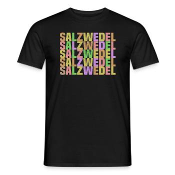 salzwedel - Männer T-Shirt - Schwarz - Vorne - AI Model Male 178 light (178cm)