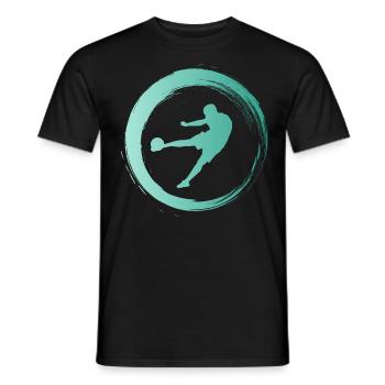 Sporty Hobby Leidenschaft Fussball - Männer T-Shirt - Schwarz - Vorne - AI Model Male 178 light (178cm)