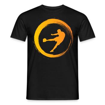 Sporty Hobby Leidenschaft Fussball - Männer T-Shirt - Schwarz - Vorne - AI Model Male 178 light (178cm)