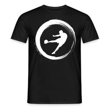 Sporty Hobby Leidenschaft Fussball - Männer T-Shirt - Schwarz - Vorne - AI Model Male 178 light (178cm)