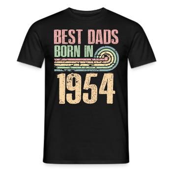 Die Besten Väter Sind 1954 Geboren, 69 Jahre Alt, - Männer T-Shirt - Schwarz - Vorne - AI Model Male 178 light (178cm)
