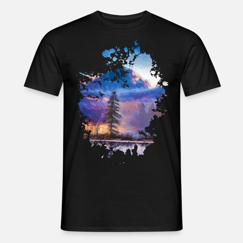 Baum - Männer T-Shirt - Schwarz