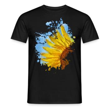 Sonnenblume - Männer T-Shirt - Schwarz - Vorne - AI Model Male 178 light (178cm)